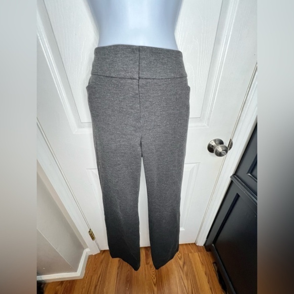 Loft Women’s 8 Charcoal Gray Original Flare Leg Ponte Trouser Dress Pants M - Picture 3 of 16